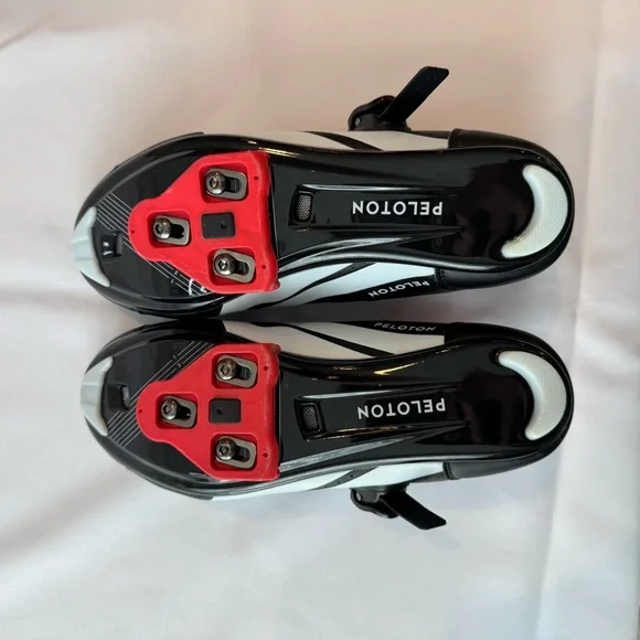 Peloton Black & Red Cycling Shoes with Cleats - Size 39 - Picture 4 of 12